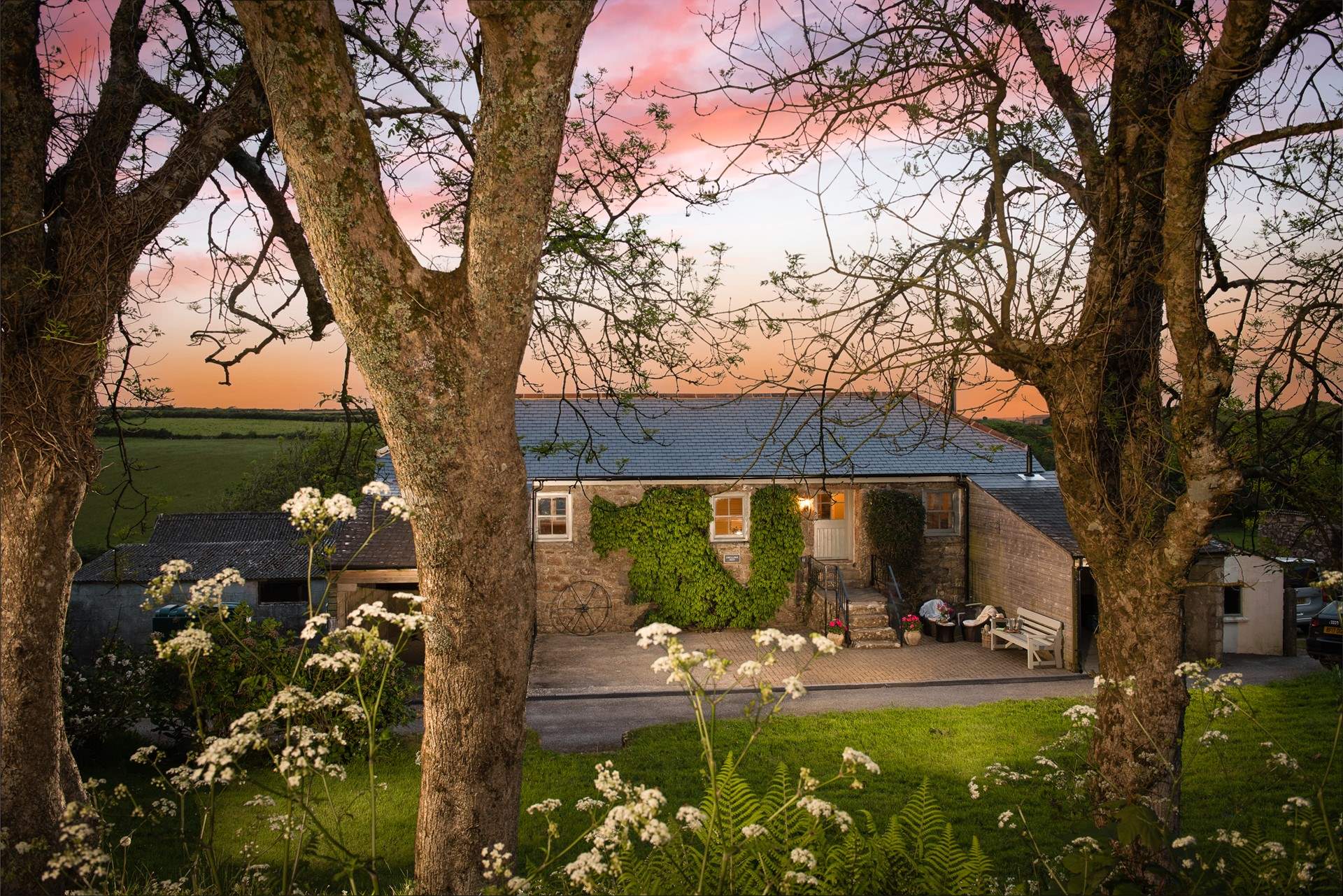 Welcome to Swallows Rest. Six granite steps take you up to the stable-door. West Cornwall has the most amazing sunsets.