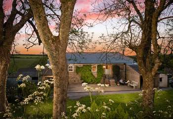 Welcome to Swallows Rest. Six granite steps take you up to the stable-door. West Cornwall has the most amazing sunsets.