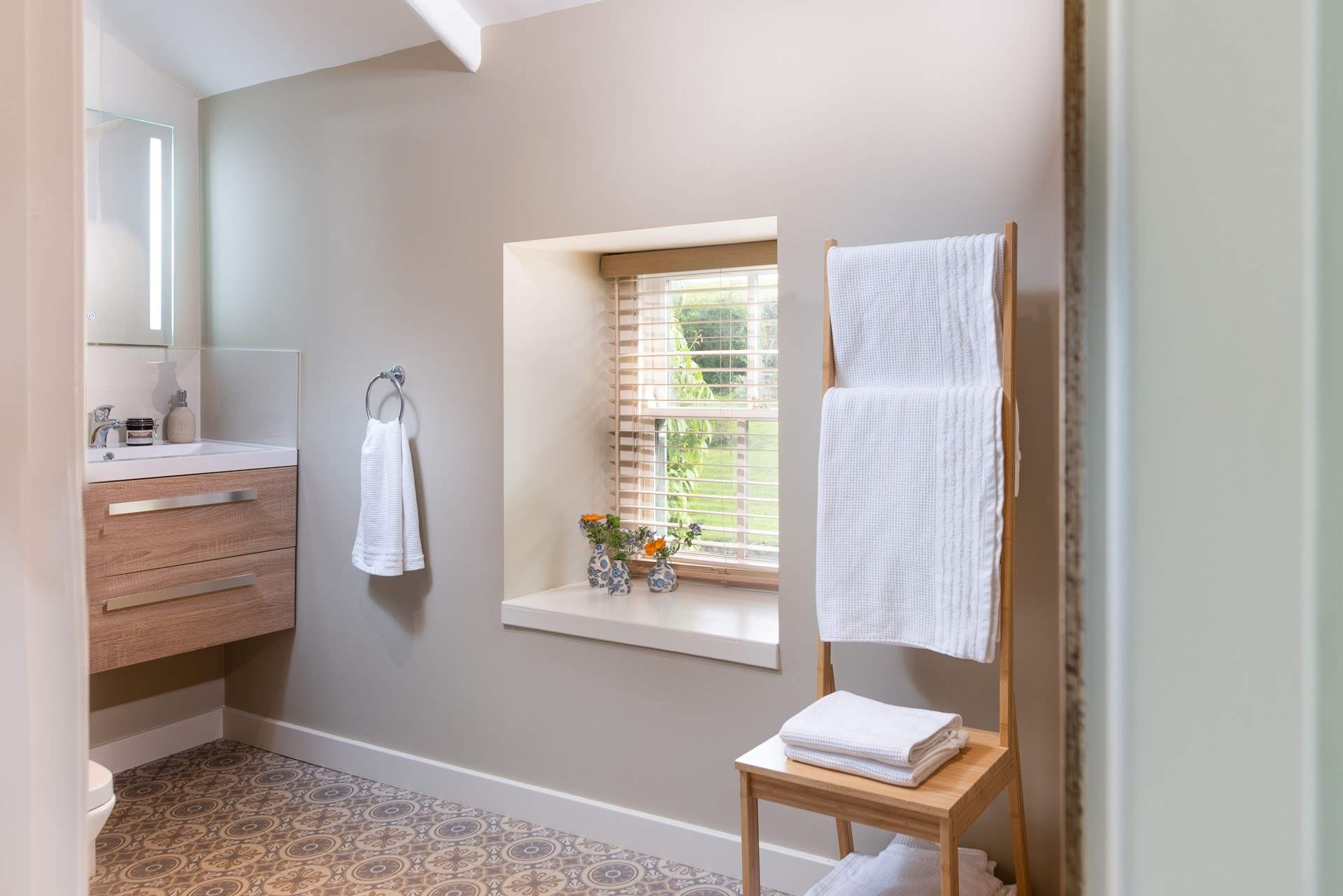 The beautiful shower-room. 