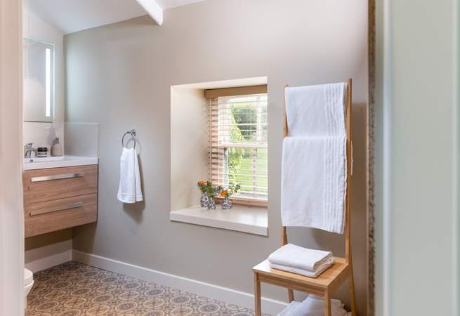 The beautiful shower-room. 