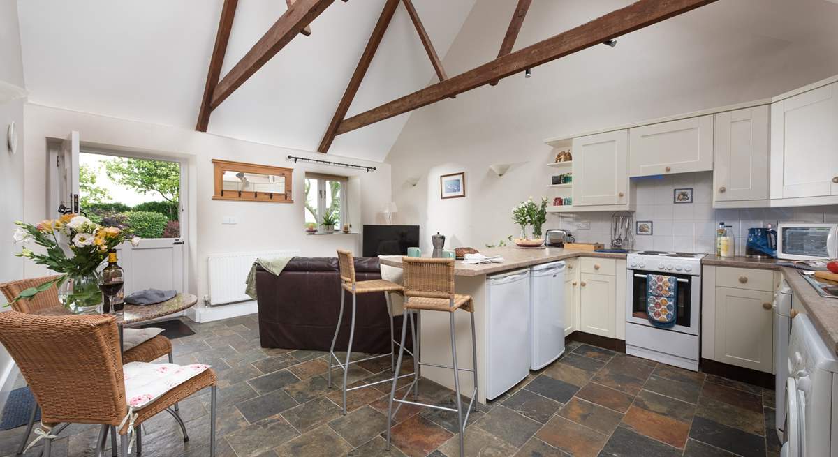 The stable-door lets the fresh air into the living area.