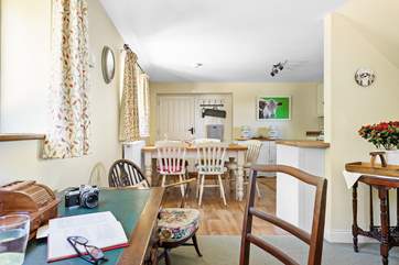 A handy desk if work calls or perhaps to write a postcard.