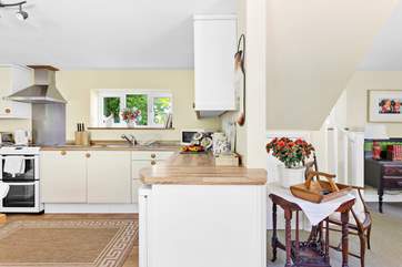 The kitchen has all the equipment you need, including the all important dishwasher.