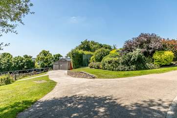 The estate is beautifully kept, follow the road to the left to your dedicated parking space.