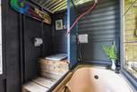 This hideaway has an off-grid bathroom, with a gas shower and compost loo. 