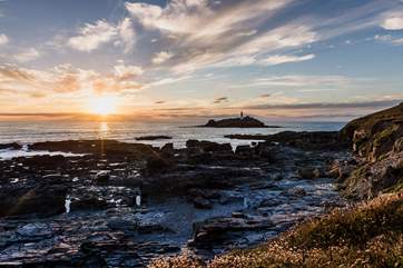 Wander to the coast to catch a Cornish sunset at Godrevy.