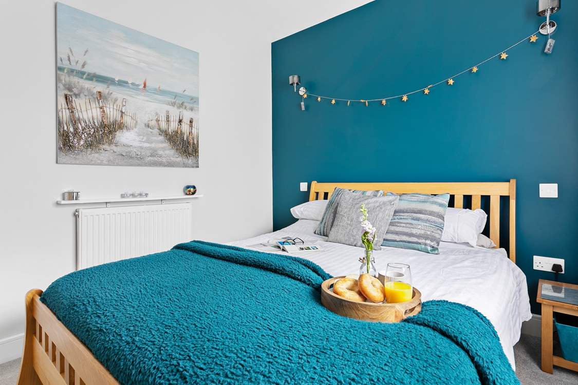 The bedroom is a superb place to retreat to after a busy day.