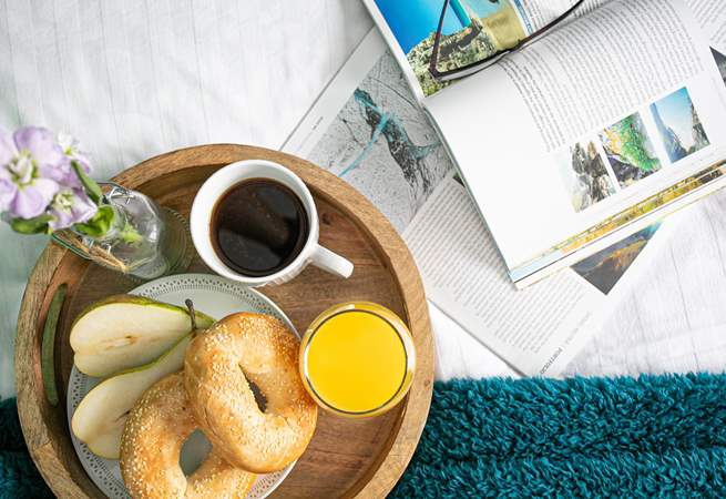 Enjoy lazy mornings and breakfast in bed.