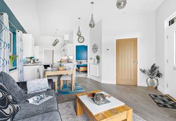 There are plenty of places to relax in the welcoming open plan living space.