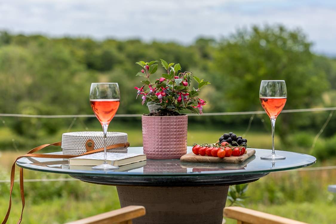 Take in the tranquil views with a glass of something special.