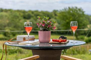 Take in the tranquil views with a glass of something special.