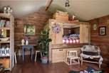 The cabin is wonderfully decorated. 