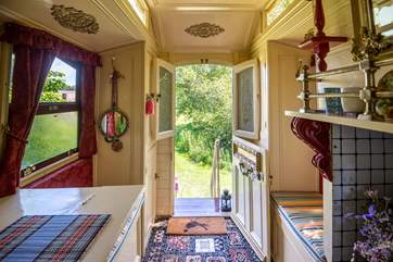 The amazing interior of the wagon.