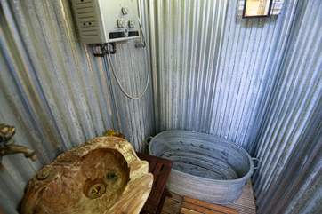 Time to freshen up in the quirky shower!