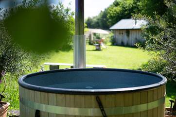 Sink into the hot tub after a long day of exploring.