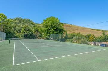 Anyone for tennis? The communal courts are ready and waiting.