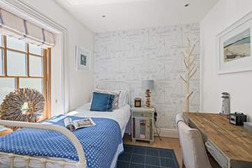 The delightful single bedroom is ideal for either a child or adult.