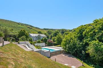 Ready for a dip? The outdoor pool is a delight.