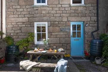 Enjoy al fresco dining on the front patio.