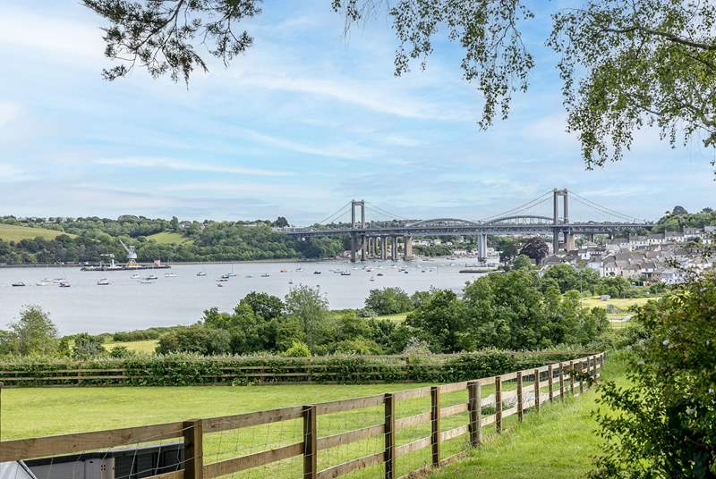 Watch the ships come and go under the Tamar Bridge.