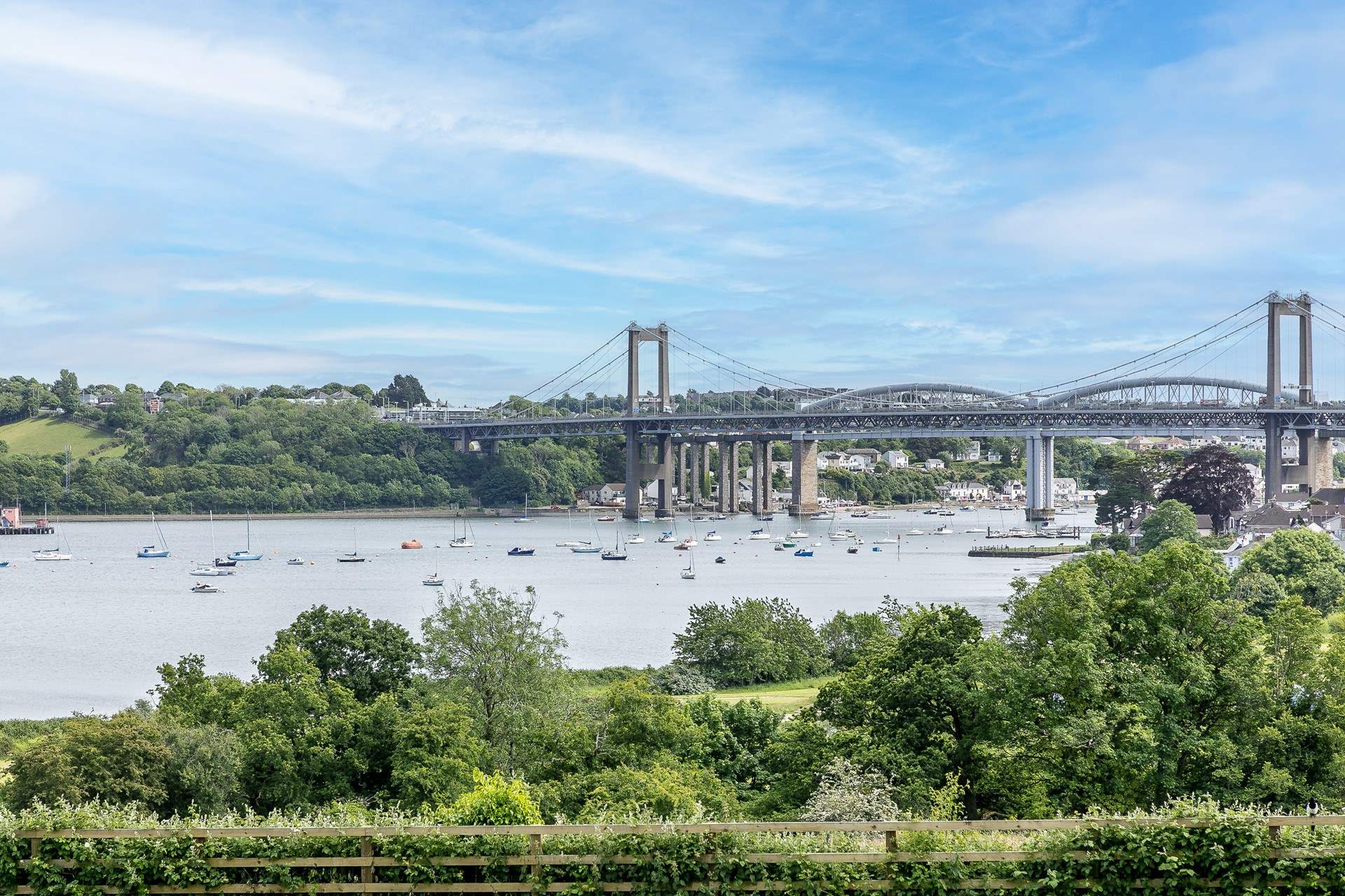 Drink in the view looking over the river Tamar towards Cornwall.
