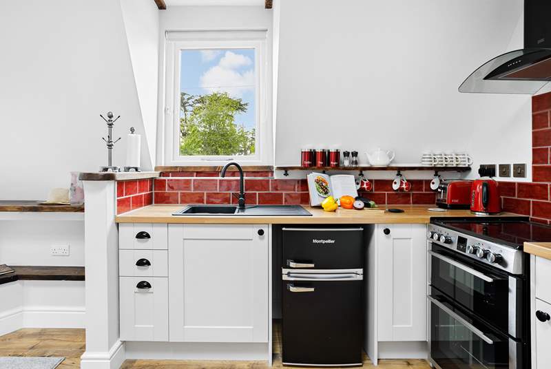 The small but perfectly formed kitchen has all you need to create a holiday feast.
