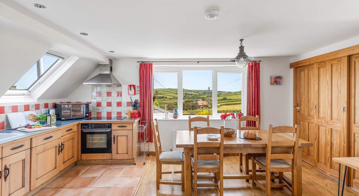 The welcoming kitchen is perfect for hearty family meals.