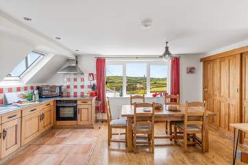 The welcoming kitchen is perfect for hearty family meals.