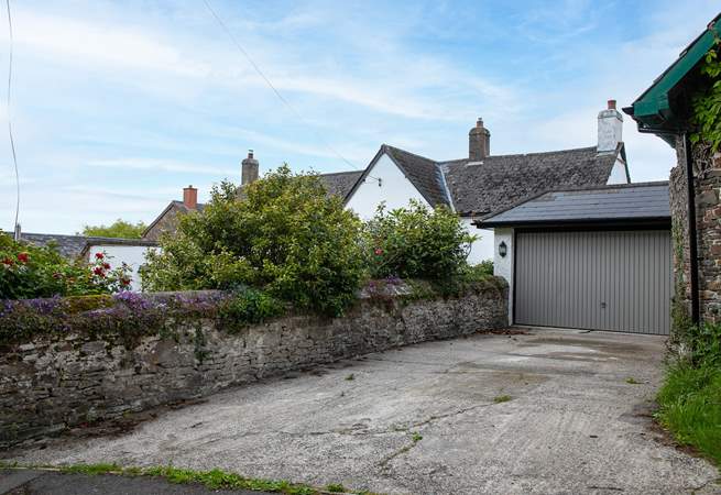 A garage is attached to the property but not for public use.