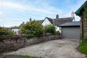 A garage is attached to the property but not for public use.