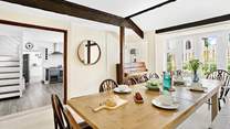 The gorgeous kitchen and dining-room are great for sociable evenings together.