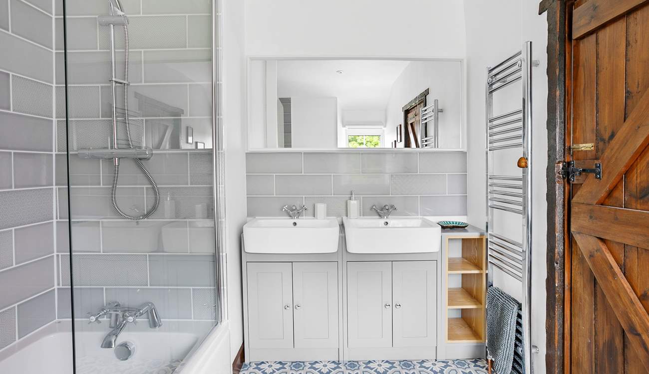 Bedroom 5 enjoys a wonderful en suite with a double vanity unit!