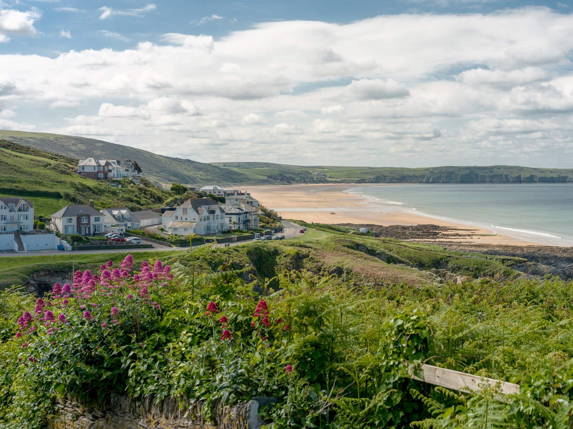 Enjoy the sand dunes at Woolacombe, a former Britain's best beach winner.