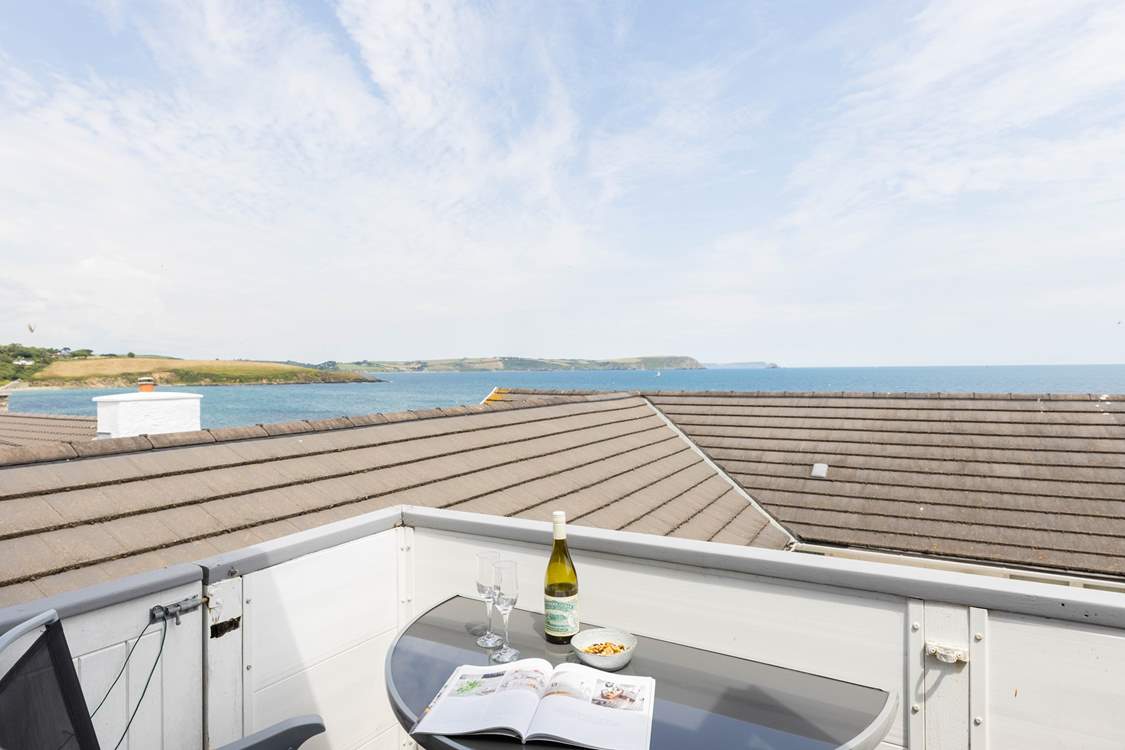 The petite balcony is perfect for two.