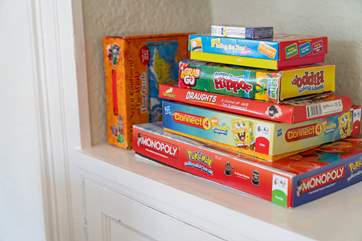 There are plenty of board games to keep the little ones entertained.