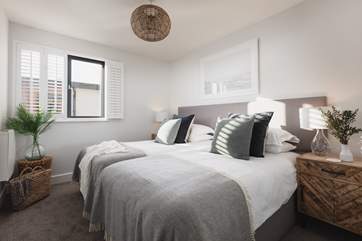 Bedroom 1 is a fabulous room - and the beds can be made up as a super-king double or as twins, you choose!
