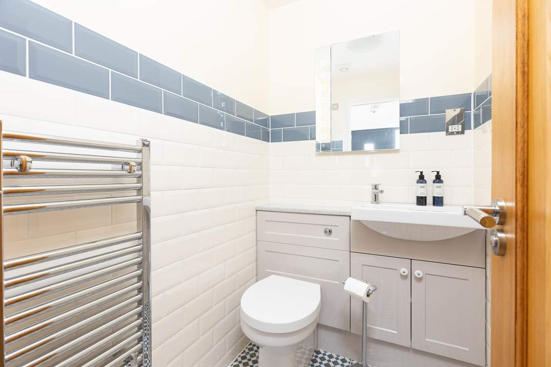 The ground floor WC and wash-basin.