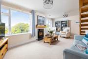 The gorgeous interiors are decorated in calming pastel shades.