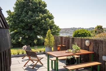 Gaze out towards Falmouth while you enjoy your dinner.