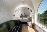 The hideaway is cleverly designed to utilise the space perfectly. 