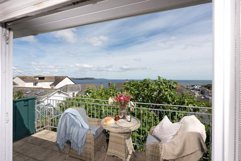 The view from the front balcony towards Gerrans Bay and beyond. The perfect spot for your morning coffee in the sun. 
