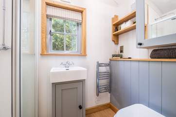 Freshen up after a day of adventures in the stylish shower-room.