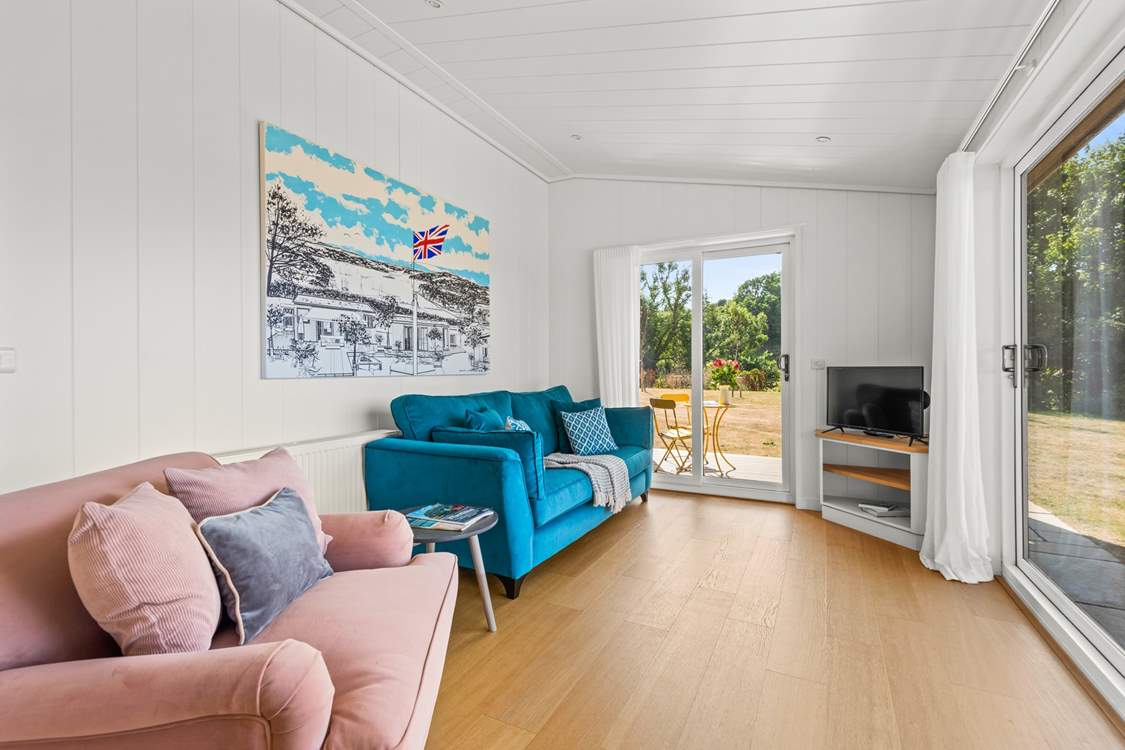 The open plan living space has views from every window.