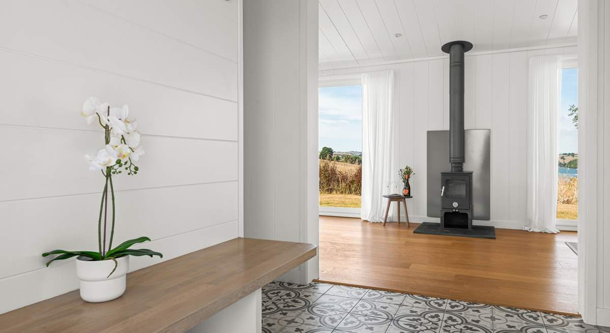 The wood-burner will warm your toes throughout the year.