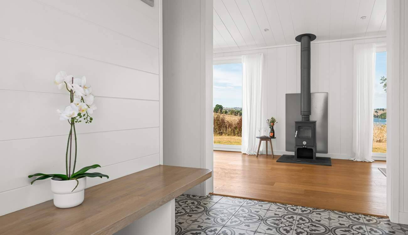 The wood-burner will warm your toes throughout the year.