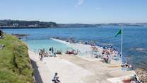 The seawater swimming pool at Brixham is a great place to spend the day.