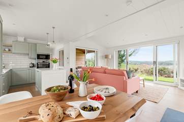 The gorgeous open plan living space is perfect for sociable times.