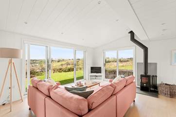 Let the gentle breeze in through the patio doors.