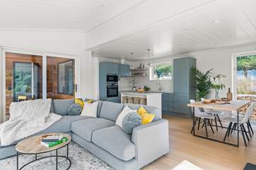 The open plan living space is perfect for relaxing evenings in.