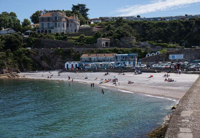 The Blue Flag Breakwater Beach in Brixham is perfect for both young and old.
